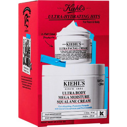 Kiehl's Ultra-Hydrating Hits Face Cream 50ml + Body Mega Moisture Squalane Cream 250ml