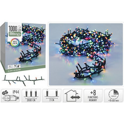 Koopman 1000 Χριστουγεννιάτικα Λαμπάκια LED σε Σειρά Εξωτερικού Χώρου Πολύχρωμα 20m AX8560240