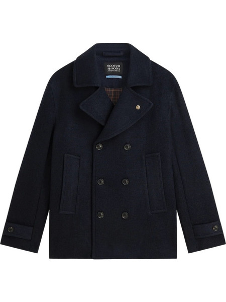 Scotch & Soda Ανδρικό Ημίπαλτο Μάλλινο Navy Μπλε 183649-401