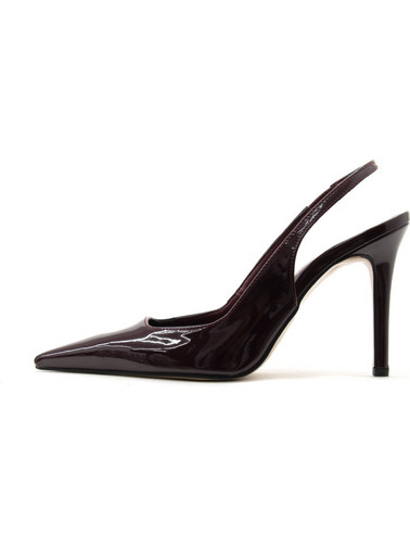 Sante Γόβες Slingback Λουστρίνι με Τακούνι Στιλέτο Μπορντό 26-665