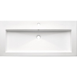 Ravenna Adal Shiny Ένθετος Νιπτήρας Μπάνιου Πορσελάνης 101x46x14cm Λευκός 019395