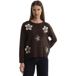 Fibes Fashion Γυναικεία Πλεκτή Μπλούζα Σοκολατί 03-7565