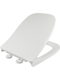 Elvit 0341 Καπάκι Λεκάνης Τετράγωνο Πλαστικό Slim Soft Close Λευκό 45x36cm 0341-ELVIT