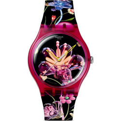 Swatch x Guggenheim Γυναικείο Ρολόι με Πολύχρωμο Καουτσούκ Λουράκι SUOZ373