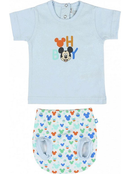 Cerda Mickey Mouse Βρεφικό Σετ για Αγόρι Καλοκαιρινό Γαλάζιο 2200005099