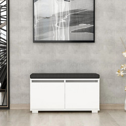 Stewe Home Παπουτσοθήκη Σκαμπό Μοριοσανίδας M80xΠ35xΥ42cm STE-001741-P1741