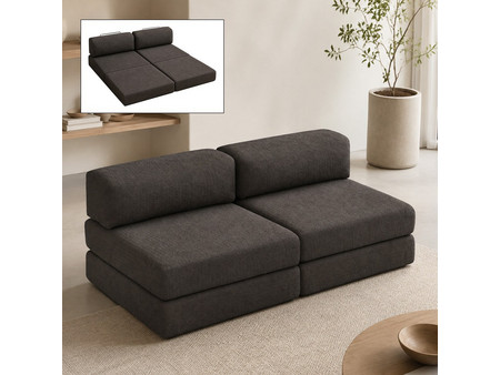 Megapap Comfort Τριθέσιος Καναπές Κρεβάτι Ανθρακί 190x95x75cm GP043-0107