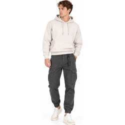 Rebase Ανδρικό Παντελόνι Cargo Joggers Ελαστικό Slim Εφαρμογή Ανθρακί RCCP-4110-DGR