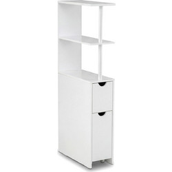 Costway Ντουλάπι Μπάνιου Δαπέδου Ξύλινο JV13167WH