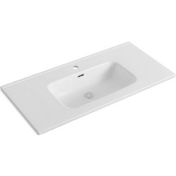 Karag Versa B100 Ένθετος Νιπτήρας Μπάνιου Πορσελάνης 101x40x17cm Λευκός