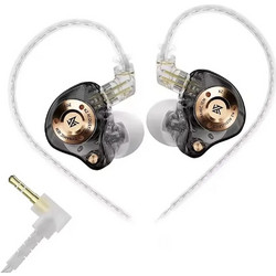 KZ EDZ Ακουστικά Ψείρες In-Ear Dymanic Μαύρα