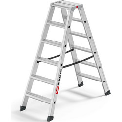Hailo Master D100 Διπλή Σκάλα Αλουμινίου Με 2x6 Σκαλοπάτια