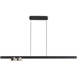 Schuller Nuria 3L Κρεμαστό Φωτιστικό LED Μαύρο Χρώμιο 30W 3000K