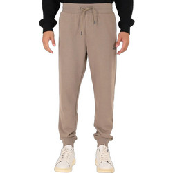 Double Ανδρικό Παντελόνι Φόρμας Fleece με Λάστιχο Μπεζ 262MPAN-6057