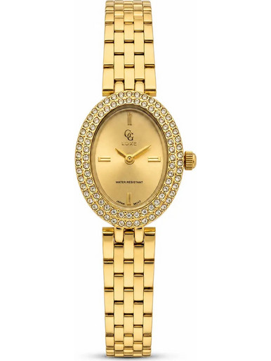 GG Luxe Jacqueline Γυναικείο Ρολόι με Χρυσό Μεταλλικό Μπρασελέ & Χρυσό Καντράν