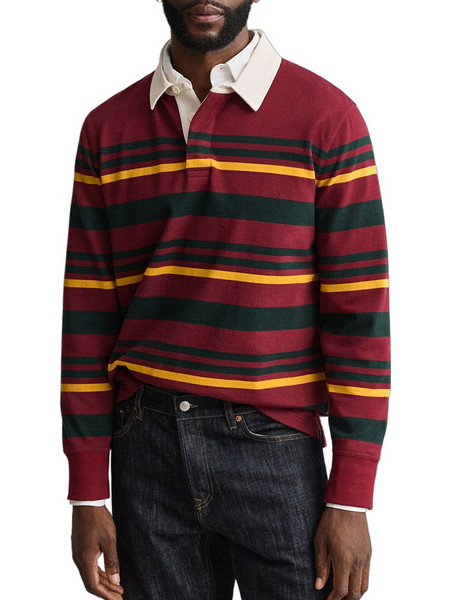 Gant Ανδρική Μπλούζα Polo Μακρυμάνικη Μπορντό 3G2065128-604