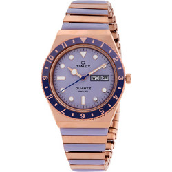Timex Γυναικείο Ρολόι με Μωβ Ροζ Χρυσό Καουτσούκ Λουράκι TW2W87700