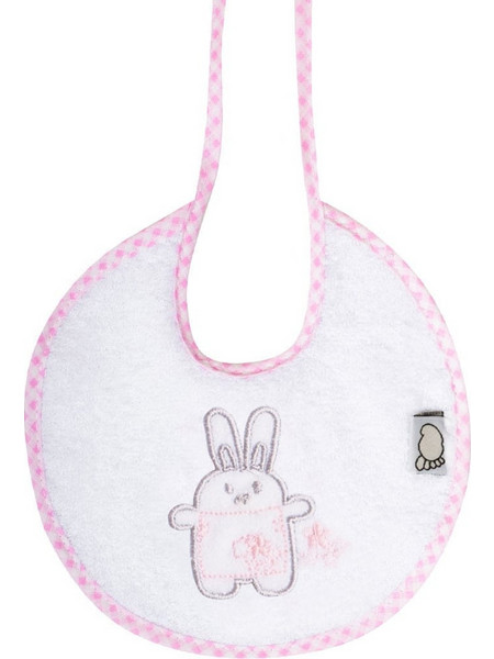 Figlio Bino Bunny Σαλιάρα με Κορδόνι Ροζ