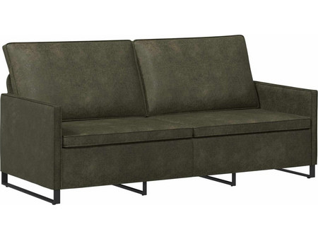 vidaXL Τριθέσιος Καναπές Δερματίνη Χακί 190x81x82cm 42041002