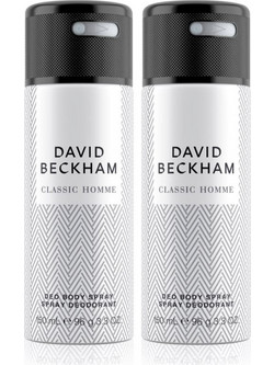 David Beckham Classic Homme Ανδρικό Αποσμητικό Spray Χωρίς Αλουμίνιο 2x150ml