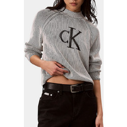 Calvin Klein Γυναικεία Πλεκτή Μπλούζα Μαύρη Εκρού LV047H317G-UB1