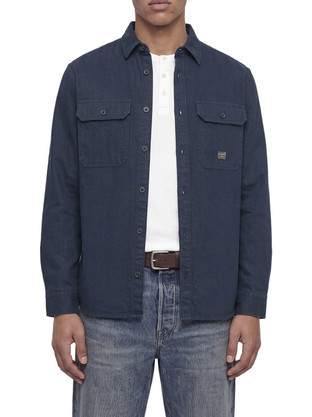 Jack & Jones Ανδρικό Πουκάμισο Βαμβακερό Μακρυμάνικο Κανονική Γραμμή Navy Μπλε 12303624