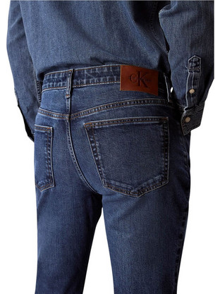 Calvin Klein Ανδρικό Τζιν Παντελόνι Ελαστικό Slim Εφαρμογή Navy Μπλε LV04R8735G-ASA