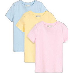Bonprix Σετ Παιδικά T-Shirt Κοντομάνικα Κίτρινο Ροζ Γαλάζιο 942610