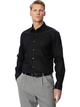 Hugo Boss Ανδρικό Πουκάμισο Βαμβακερό Μακρυμάνικο Slim Fit Μαύρο 50560628-001