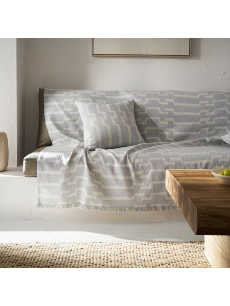 Gofis Home Ριχτάρι Τριθέσιου Καναπέ 180x310 Clover 558/15 Grey