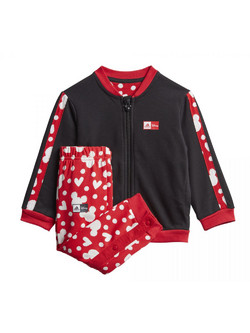 Adidas Disney Mickey Mouse Βρεφικό Σετ Φόρμας Χειμωνιάτικο Μαύρο Κόκκινο GM6937