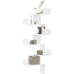 vidaXL Γωνιακή Βιβλιοθήκη Τοίχου 45x45x147cm 852636