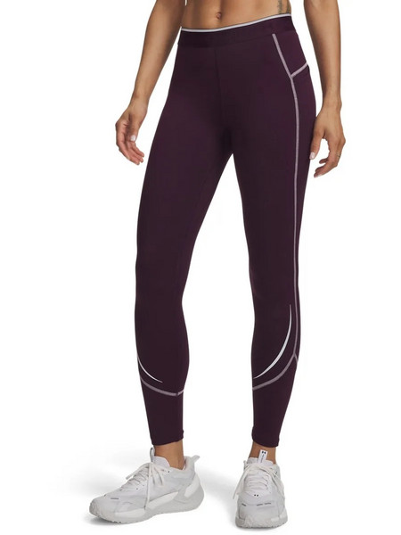 Under Armour ColdGear Elite Γυναικείο Κολάν Μακρύ Ψηλόμεσο Μπορντό 6013672-526