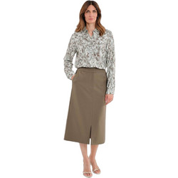 Gerry Weber Μίντι Φούστα Υφασμάτινη Ψηλόμεση Χακί N75683697038