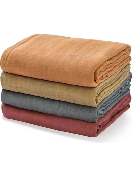 Momcozy Πάνες Αγκαλιάς από Μουσελίνα Πολύχρωμες 120x120cm 4τμχ SJ007