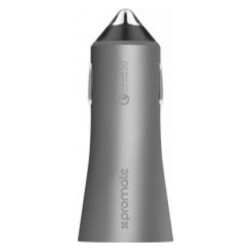 Promate Robust-QC3 Φορτιστής Αυτοκινήτου (Ταχείας Φόρτισης) 2 θυρών USB συμβατό με Qualcomm QC 3 - Γκρι