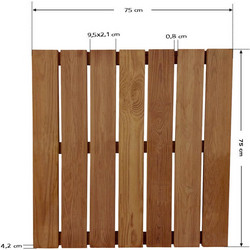 Πάτωμα πλακάκι ντεκ εξωτερικού χώρου - 75x75cm-Tesias Group
