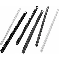 Σπιράλ Πλαστικό Black Red 8mm - Λευκό - 100τμχ Σ8-07