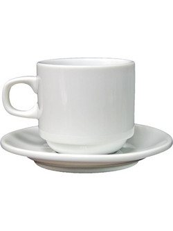 Lukanda Φλιτζάνια Espresso Cappuccino Latte Lungo Ελληνικού Καφέ & Τσαγιού Πορσελάνης Λευκά 230ml 6τμχ C43928