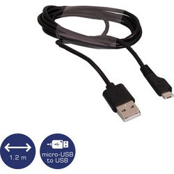Osio Καλώδιο OTU-395 USB σε Micro USB 1.2m Μαύρο