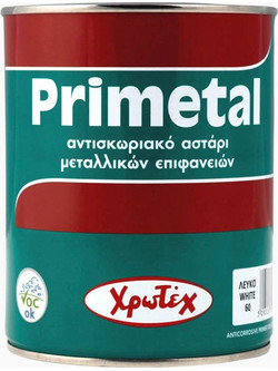 Χρωτέχ Primetal 60 Αντισκωριακό Αστάρι Διαλύτου Λευκό 2.5lt