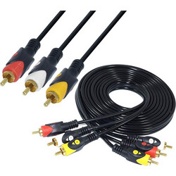 RCA Enhanced Cable Gold 3 X RCA To 3 X RCA Male-Male 1.5m Audio-Video-AV Cable Χρυσό