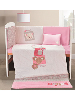 Beauty Home Art 5104 Σετ Κούνιας Pink 4τμχ