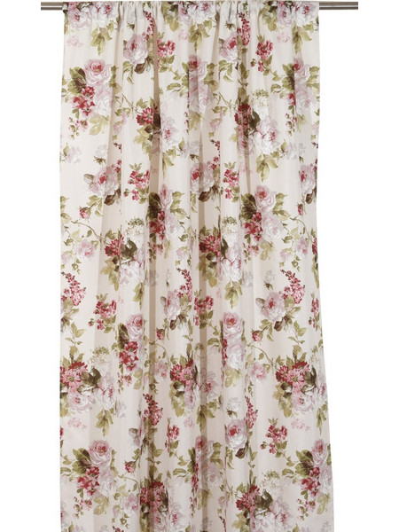 Viopros Κουρτίνα Λονέτα Floral με Τρέσα 140x270 Ελίζα