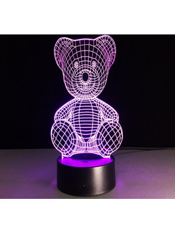 3D LED λάμπα νυχτός - Αρκουδάκι