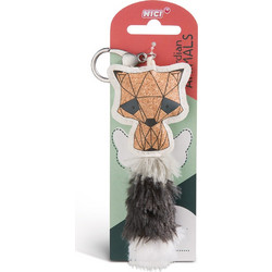 ΜΠΡΕΛΟΚ NICI GUARDIAN ANIMALS ΡΑΚΟΥΝ ΣΕ ΧΡΩΜΑ ΦΕΛΛΟΥ 12cm BAG PENDANT FAUX LEATHER 45589