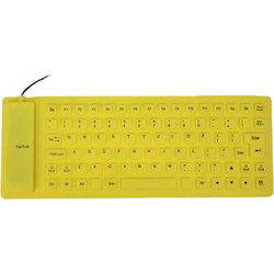 Ενσύρματο πληκτρολόγιο σιλικόνης - Flexible keyboard OEM κίτρινο