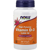 Now Foods Vitamin D3 1000iu 180 Μαλακές Κάψουλες