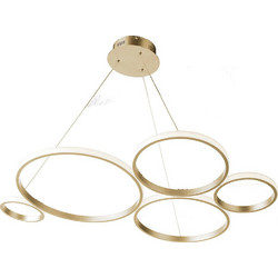 Ondaluce Pois Gold Κρεμαστό Φωτιστικό Οροφής Πολύφωτο LED με Θερμό Λευκό Φως Χρυσό
