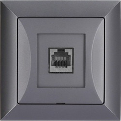 Πρίζα Δικτυου Rj45 Μονη Ανθρακι 8Pin Timex 5907522125738